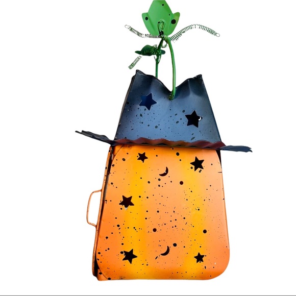 Metal Halloween Hanging Tea light Jack O’ Lantern - Picture 7 of 12